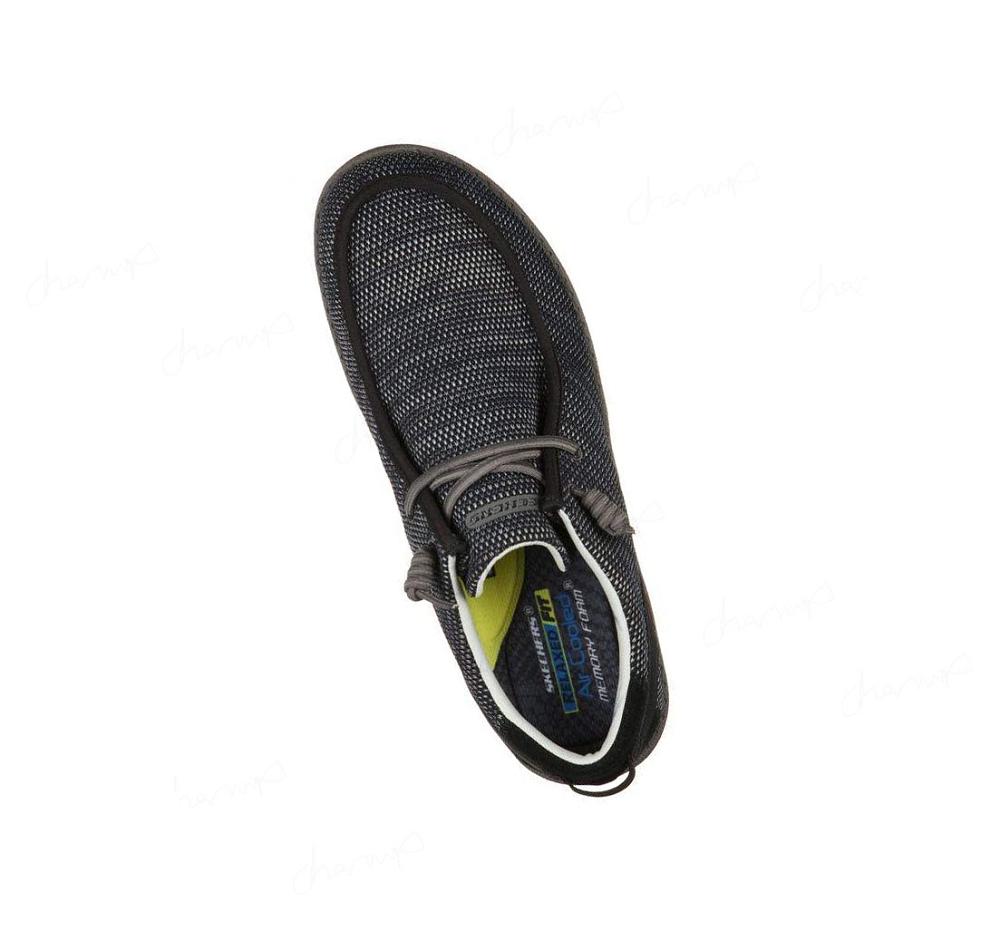 Zapatillas Sin Cordones Skechers Relaxed Fit: Melson - Radlett Hombre Negras | 5A18S_AR