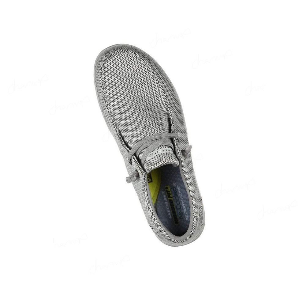 Zapatillas Sin Cordones Skechers Relaxed Fit: Melson - Remie Hombre Gris Claro | 5A32A_AR