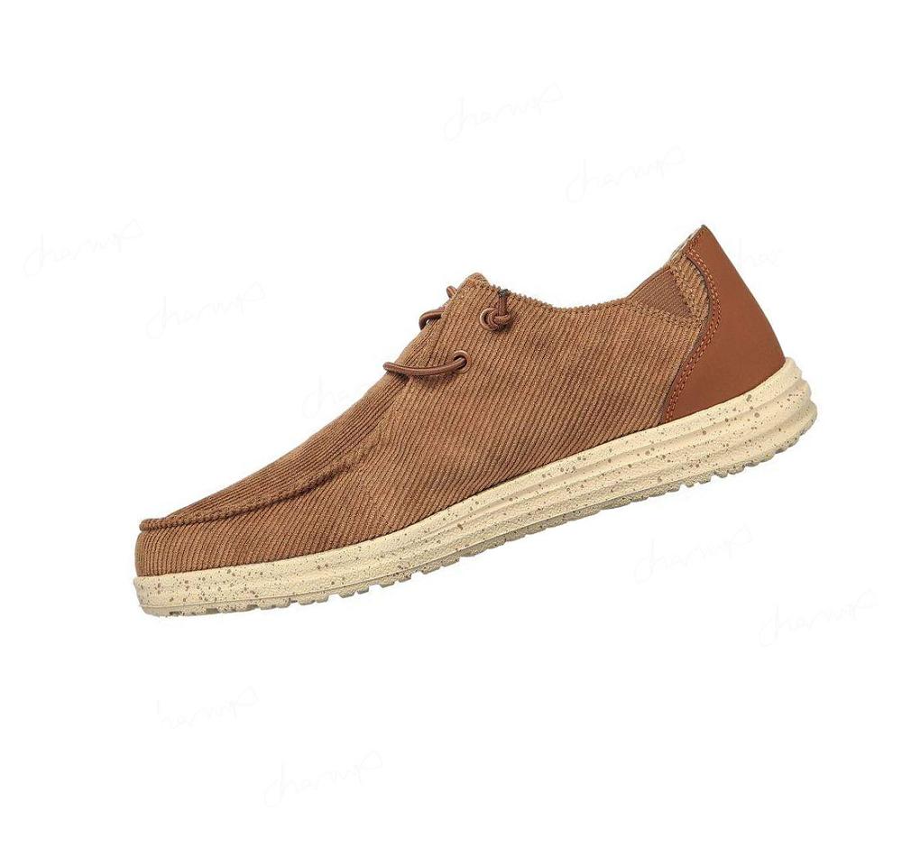 Zapatillas Sin Cordones Skechers Relaxed Fit: Melson - Corduroy Hombre Marrones | 5A5TD_AR