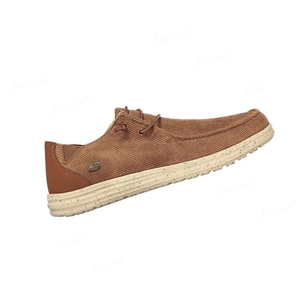 Zapatillas Sin Cordones Skechers Relaxed Fit: Melson - Corduroy Hombre Marrones | 5A5TD_AR