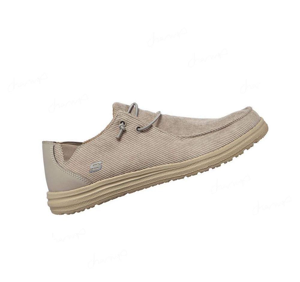 Zapatillas Sin Cordones Skechers Relaxed Fit: Melson - Corduroy Hombre Kaki | 5AA3X_AR