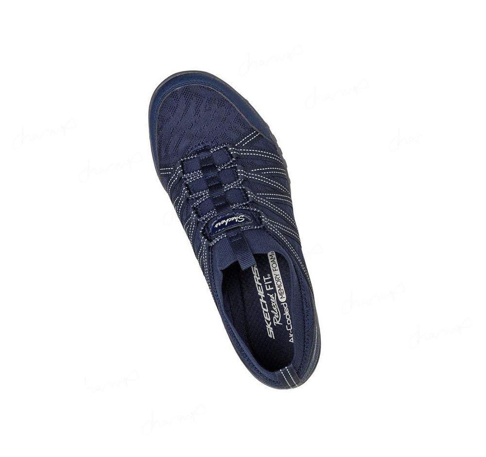 Zapatillas Sin Cordones Skechers Relaxed Fit: Breathe-Easy - First Light Mujer Azul Marino | 6399P_AR