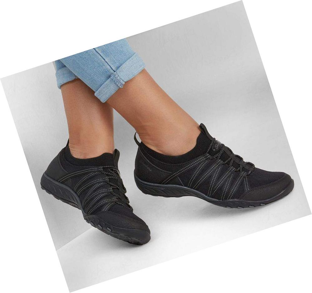 Zapatillas Sin Cordones Skechers Relaxed Fit: Breathe-Easy - First Light Mujer Negras | 63A90_AR