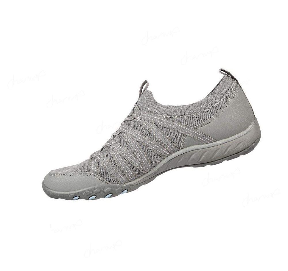 Zapatillas Sin Cordones Skechers Relaxed Fit: Breathe-Easy - First Light Mujer Gris | 63TAW_AR