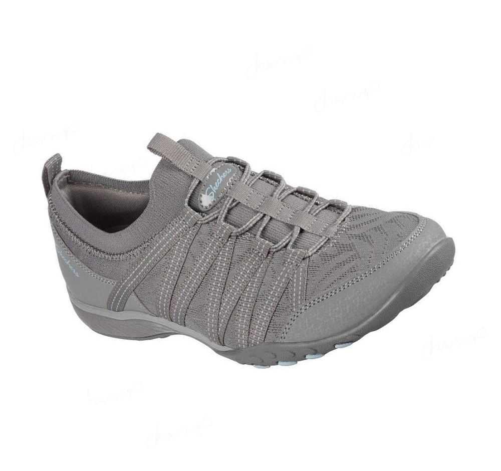 Zapatillas Sin Cordones Skechers Relaxed Fit: Breathe-Easy - First Light Mujer Gris | 63TAW_AR