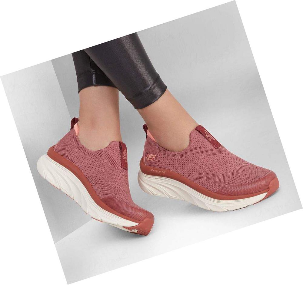 Zapatillas Sin Cordones Skechers Relaxed Fit: D'Lux Walker - Quick Upgrade Mujer Rosas Oscuro | 69T93_AR