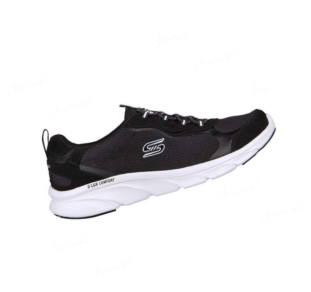 Zapatillas Sin Cordones Skechers Relaxed Fit: D'Lux Comodidad - Bliss Galore Mujer Negras Blancas | 6A2AK_AR