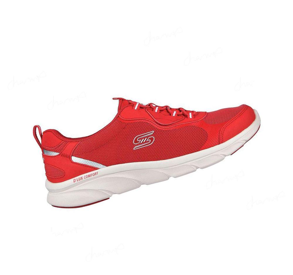 Zapatillas Sin Cordones Skechers Relaxed Fit: D'Lux Comodidad - Bliss Galore Mujer Rojas | 6AA90_AR