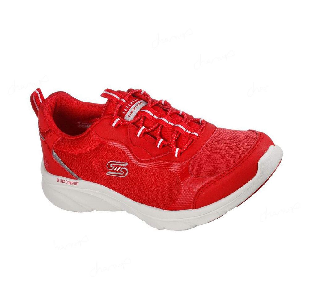 Zapatillas Sin Cordones Skechers Relaxed Fit: D\'Lux Comodidad - Bliss Galore Mujer Rojas | 6AA90_AR