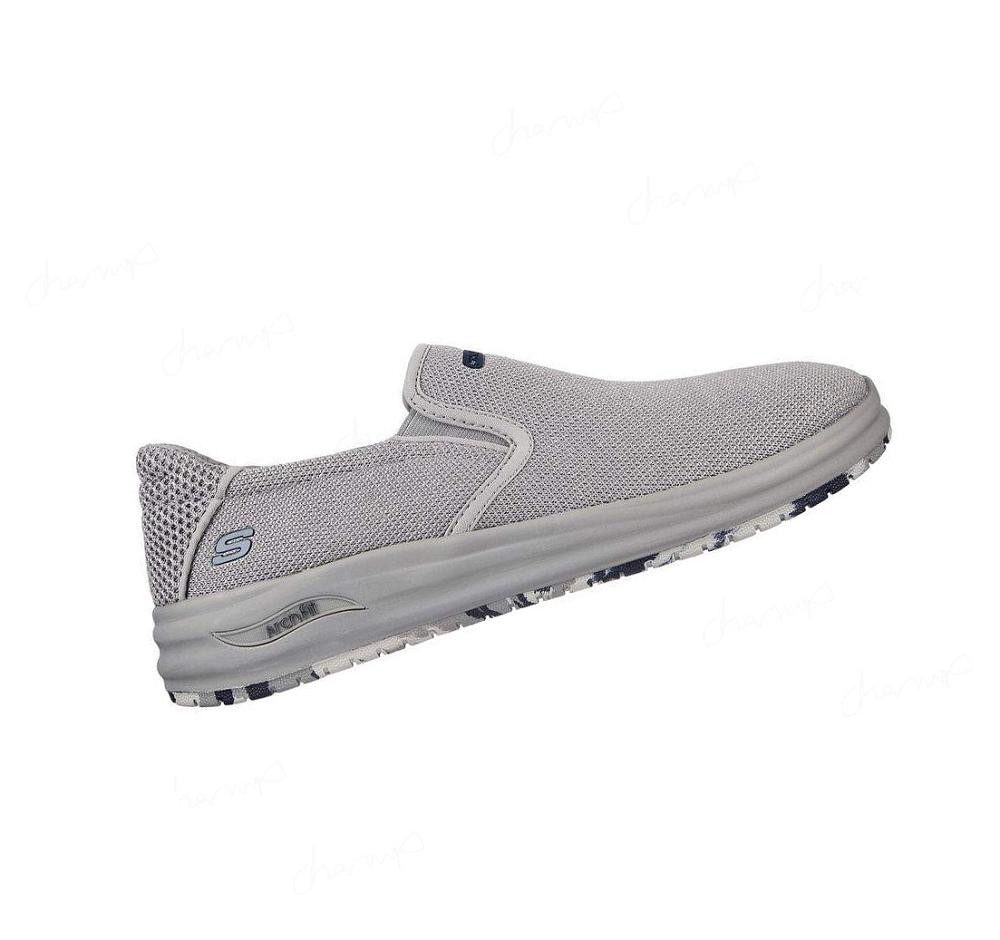 Zapatillas Sin Cordones Skechers Relaxed Fit: Arch Fit Melo - Walcott Hombre Gris | A00T0_AR