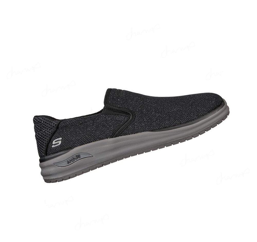 Zapatillas Sin Cordones Skechers Relaxed Fit: Arch Fit Melo - Walcott Hombre Negras | A018C_AR