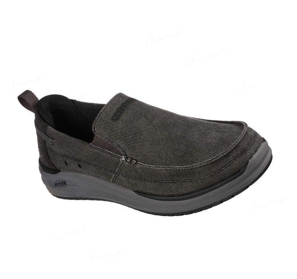 Zapatillas Sin Cordones Skechers Relaxed Fit: Arch Fit Melo - Port Bow Hombre Negras | A1180_AR