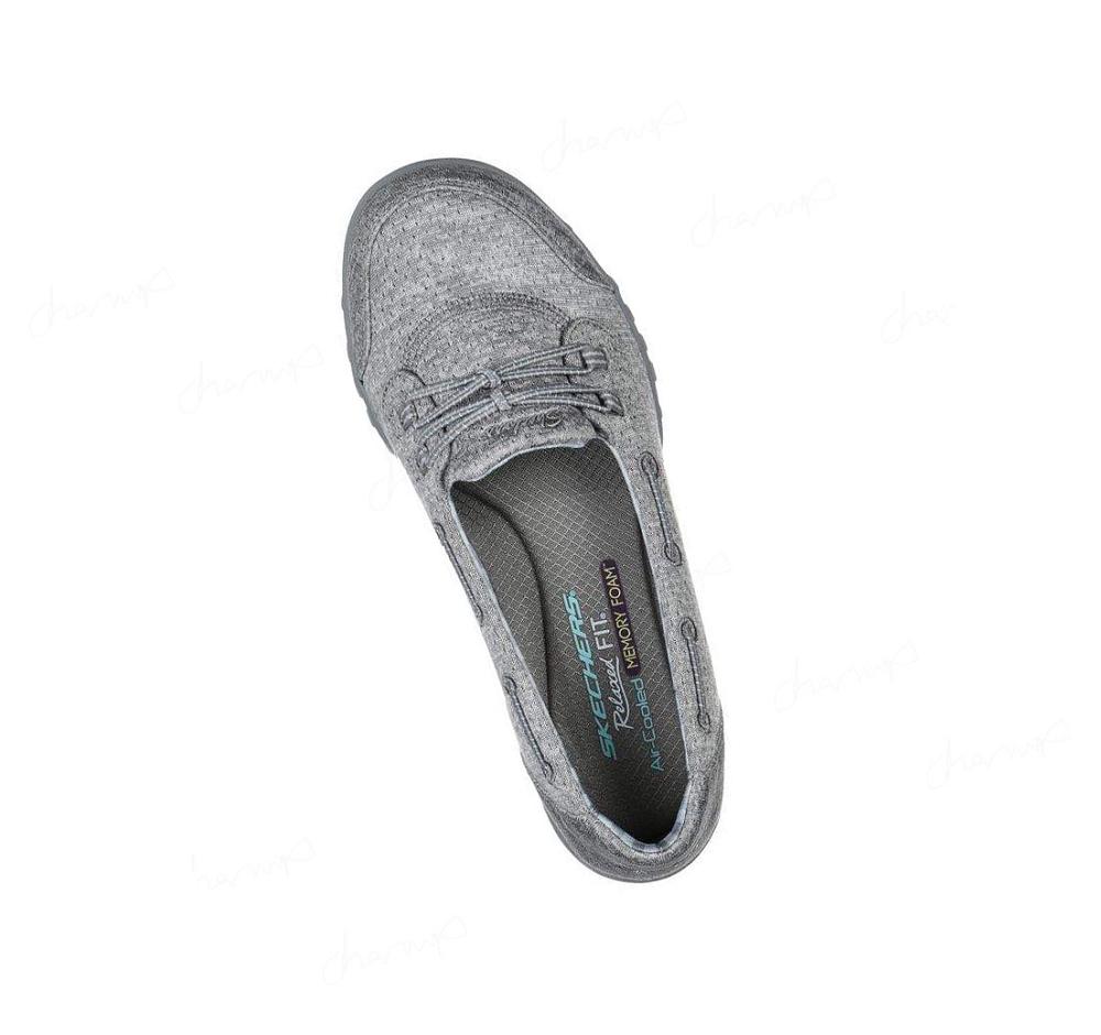 Zapatillas Sin Cordones Skechers Relaxed Fit: Breathe Easy - Good Influence Mujer Gris | A5290_AR