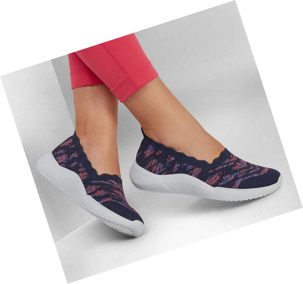 Zapatillas Sin Cordones Skechers Relaxed Fit: Seager Cup - My Impression Mujer Azul Marino Multicolor | A596B_AR