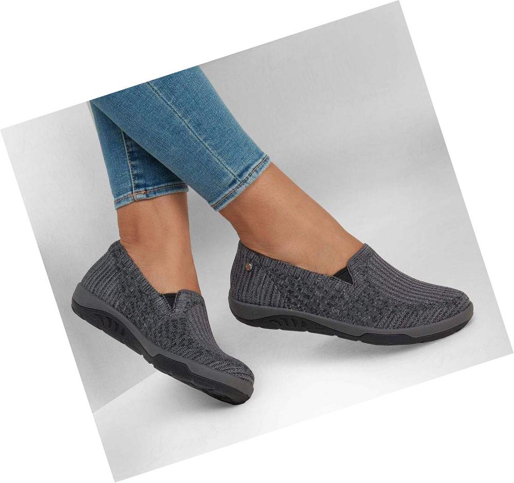 Zapatillas Sin Cordones Skechers Relaxed Fit: Arch Fit Reggae Cup - For Fun Mujer Negras | A688S_AR