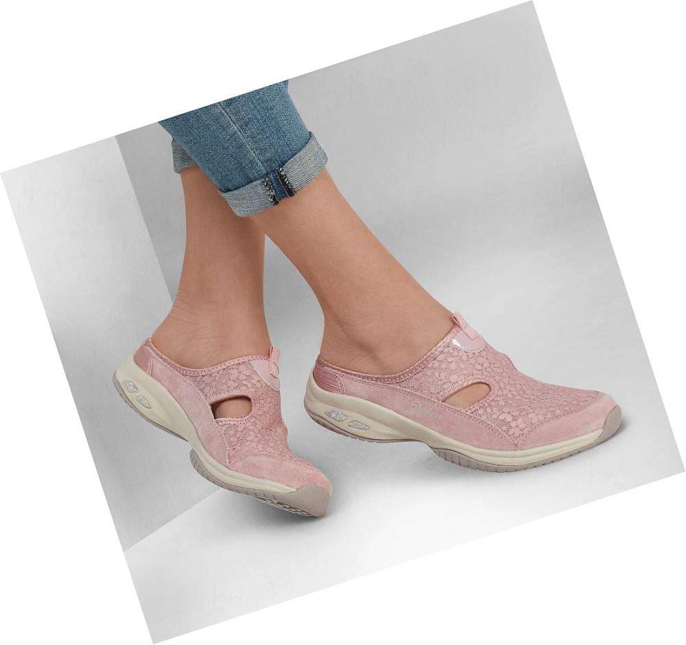 Zapatillas Sin Cordones Skechers Relaxed Fit: Commute Time - Glimmer Bloom Mujer Rosas | A8130_AR