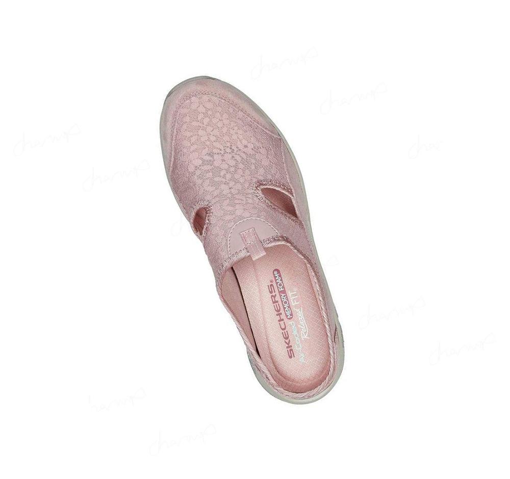 Zapatillas Sin Cordones Skechers Relaxed Fit: Commute Time - Glimmer Bloom Mujer Rosas | A8130_AR