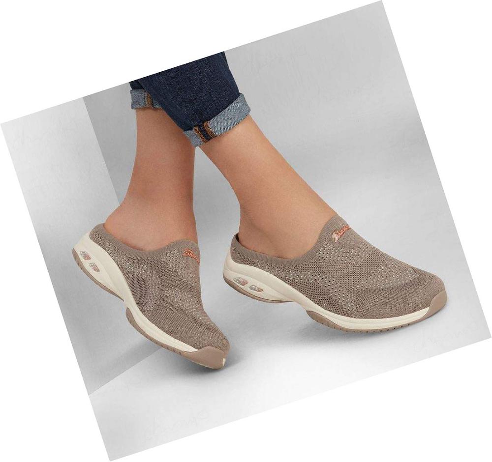 Zapatillas Sin Cordones Skechers Relaxed Fit: Commute Time - In Knit To Win Mujer Gris Marrones | AA5AL_AR