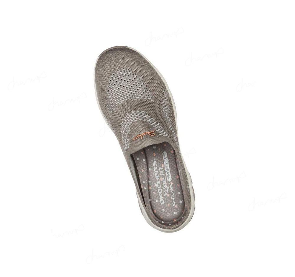 Zapatillas Sin Cordones Skechers Relaxed Fit: Commute Time - In Knit To Win Mujer Gris Marrones | AA5AL_AR