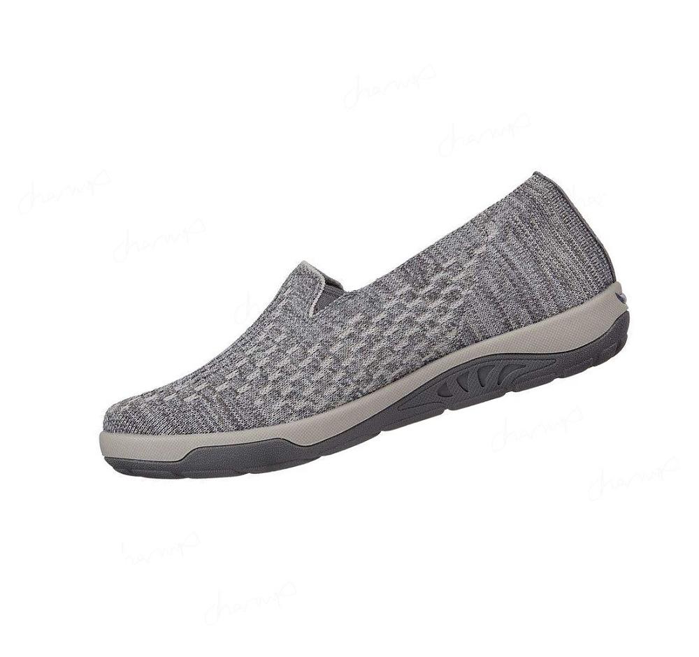 Zapatillas Sin Cordones Skechers Relaxed Fit: Arch Fit Reggae Cup - For Fun Mujer Gris | AT13X_AR