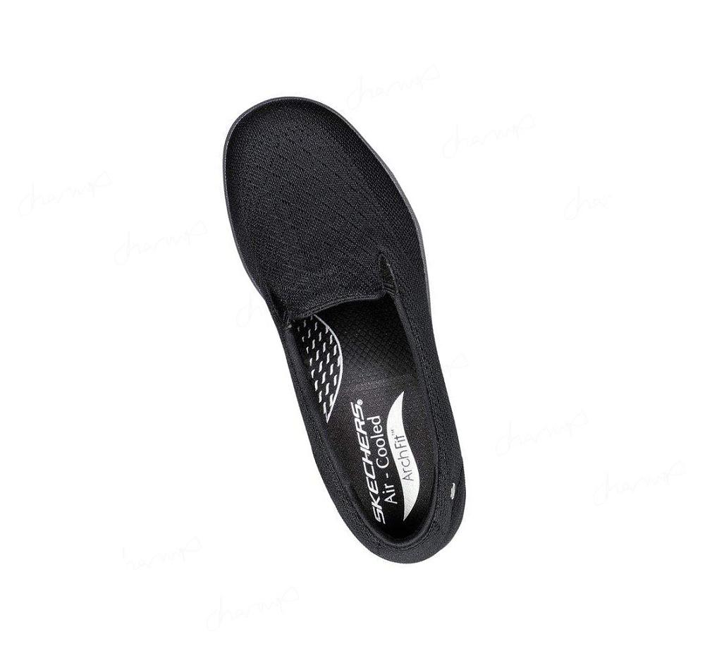 Zapatillas Sin Cordones Skechers Relaxed Fit: Arch Fit Reggae Cup - Rivers Mujer Negras | AT63A_AR