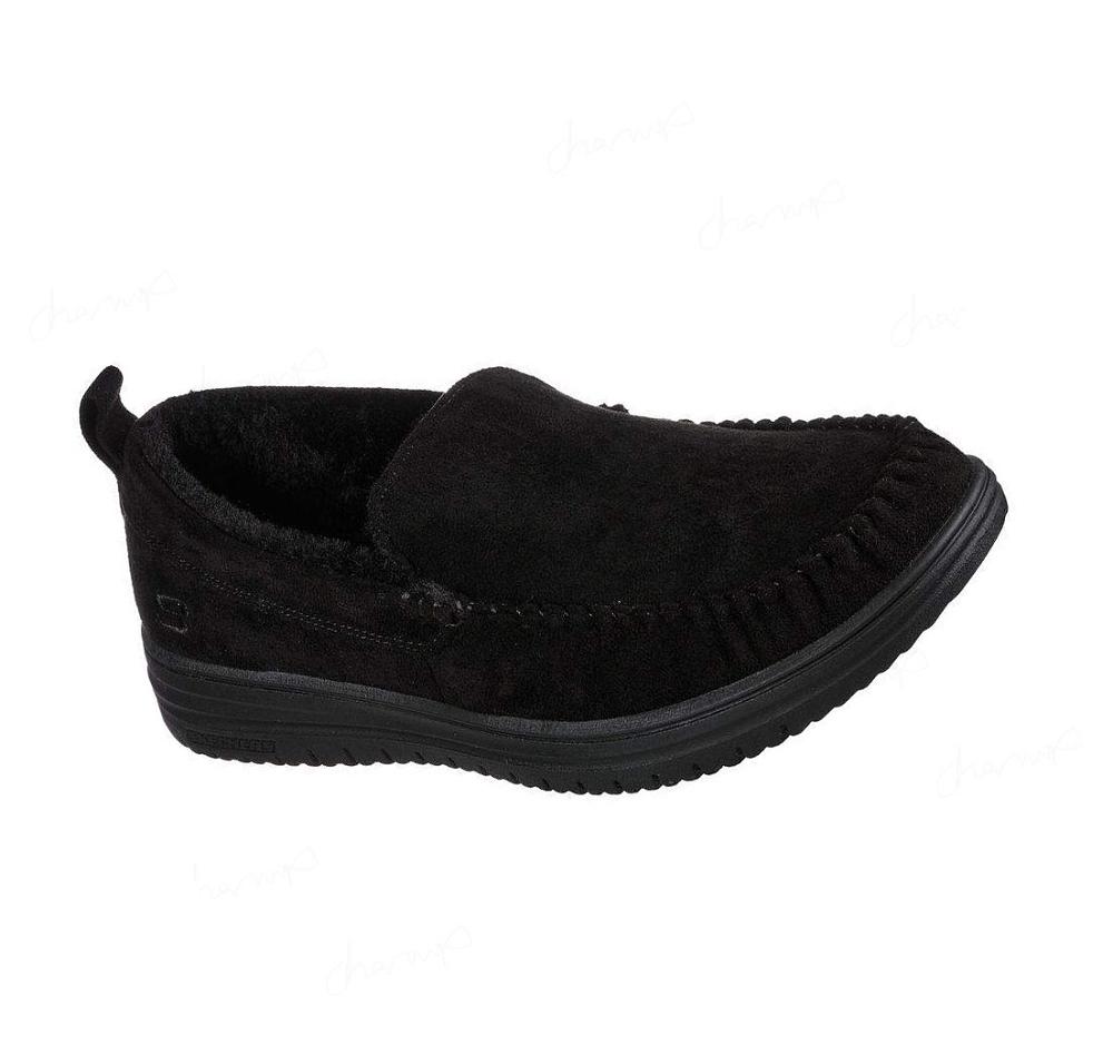 Zapatillas Sin Cordones Skechers Relaxed Fit: Murette - Ghetti Hombre Negras | AT68S_AR