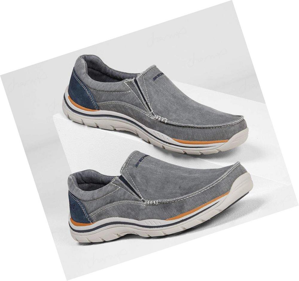 Zapatillas Sin Cordones Skechers Relaxed Fit: Expected - Avillo Hombre Azules | I50TQ_AR