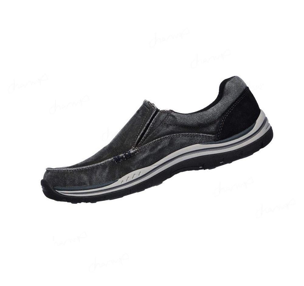 Zapatillas Sin Cordones Skechers Relaxed Fit: Expected - Avillo Hombre Negras | I518S_AR