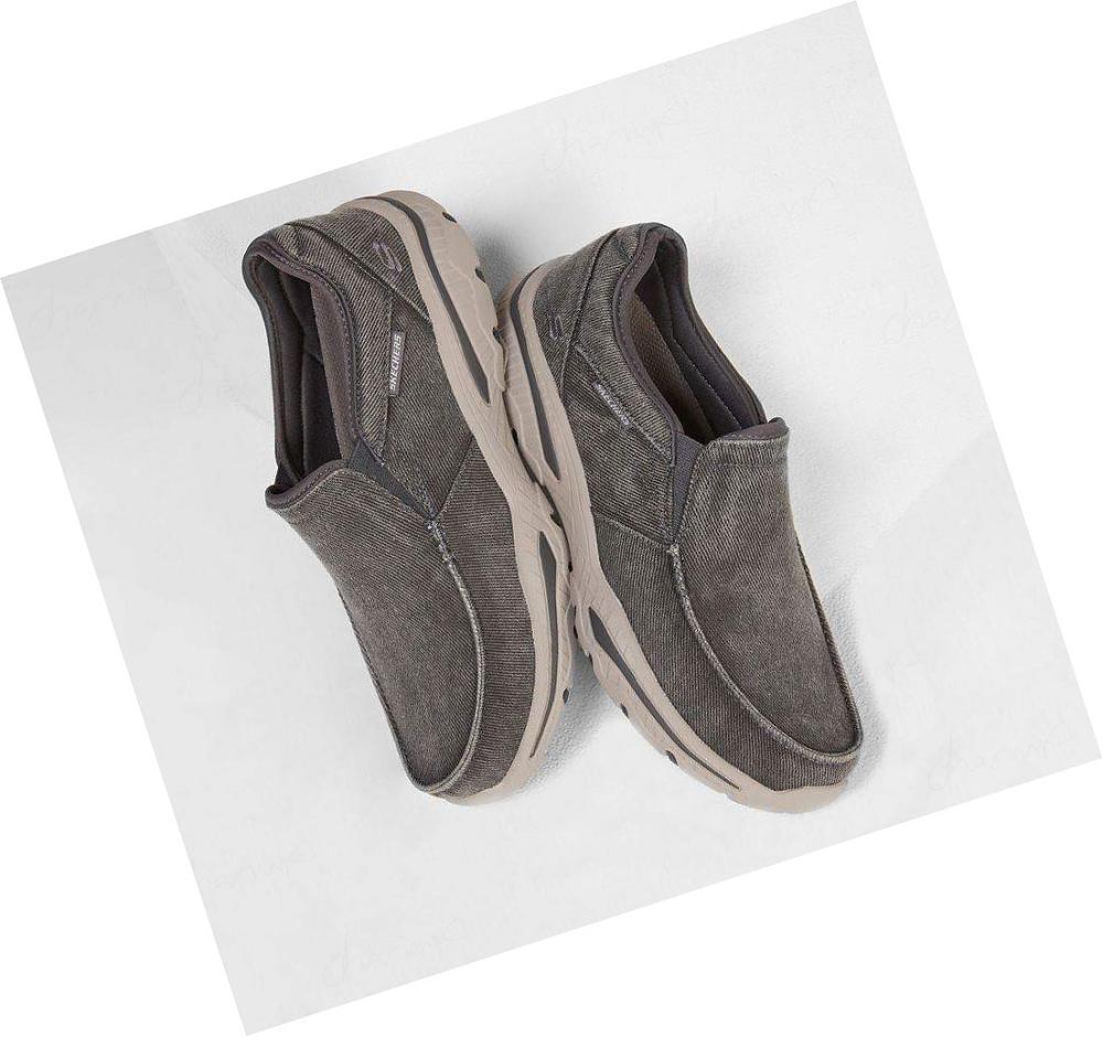 Zapatillas Sin Cordones Skechers Relaxed Fit: Creston - Moseco Hombre Gris | I5A3X_AR