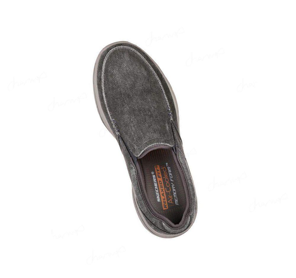 Zapatillas Sin Cordones Skechers Relaxed Fit: Creston - Moseco Hombre Gris | I5A3X_AR