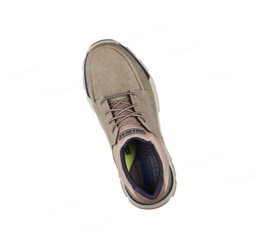 Zapatillas Sin Cordones Skechers Relaxed Fit: Respected - Loleto Hombre Marrones | I60TG_AR