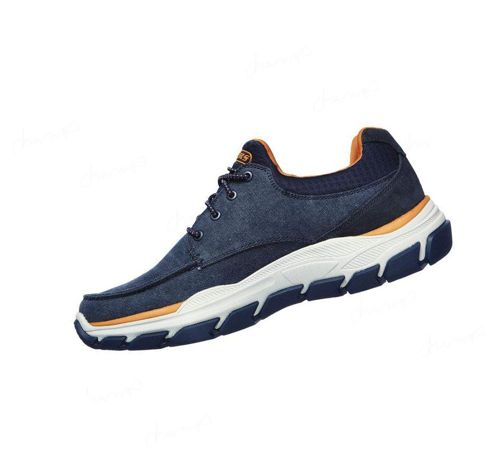 Zapatillas Sin Cordones Skechers Relaxed Fit: Respected - Loleto Hombre Azul Marino | I618L_AR