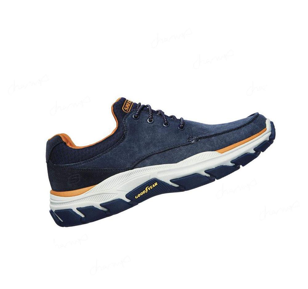 Zapatillas Sin Cordones Skechers Relaxed Fit: Respected - Loleto Hombre Azul Marino | I618L_AR