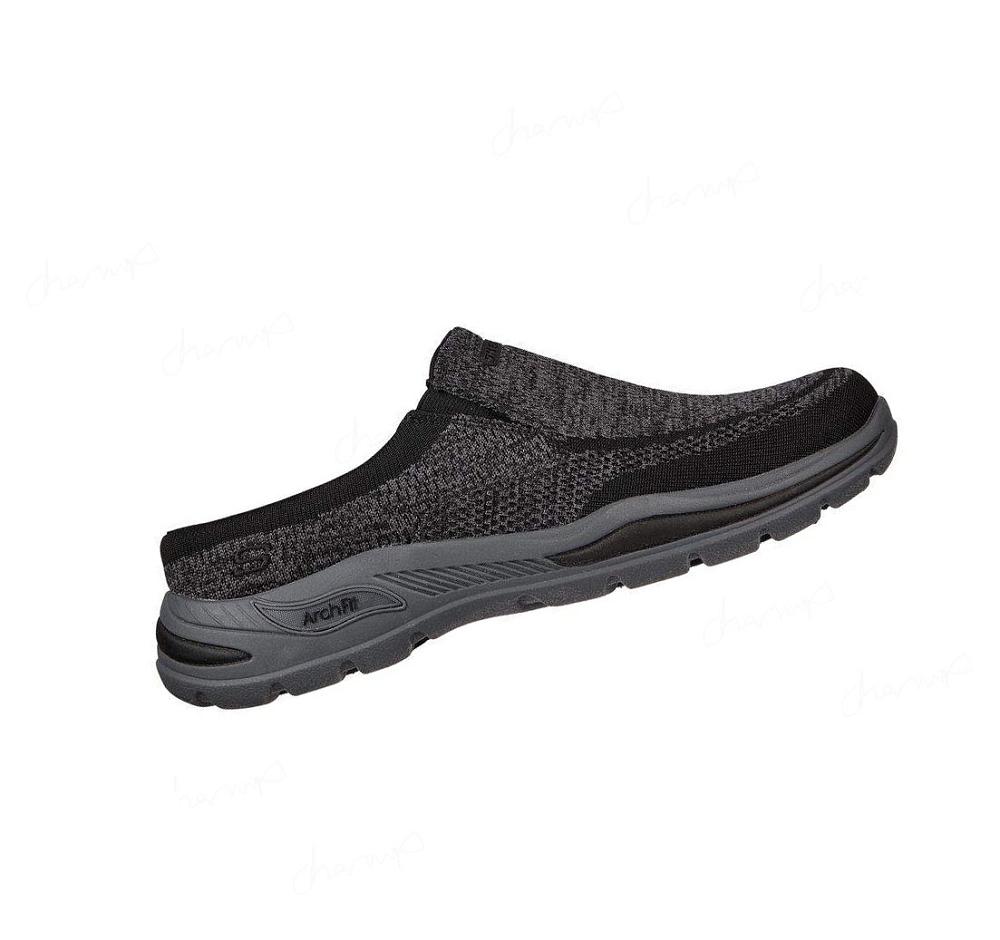 Zapatillas Sin Cordones Skechers Relaxed Fit: Arch Fit Motley - Gonvick Hombre Negras | I9A3E_AR