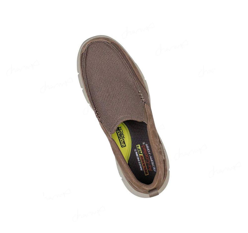 Zapatillas Sin Cordones Skechers Relaxed Fit: Piercer - Vorego Hombre Marrones | IAA38_AR