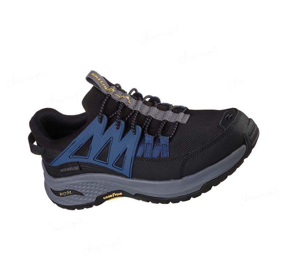 Zapatillas Sin Cordones Skechers Relaxed Fit: Arch Fit Ripple - Gilden Hombre Negras Azules | IT0TD_AR