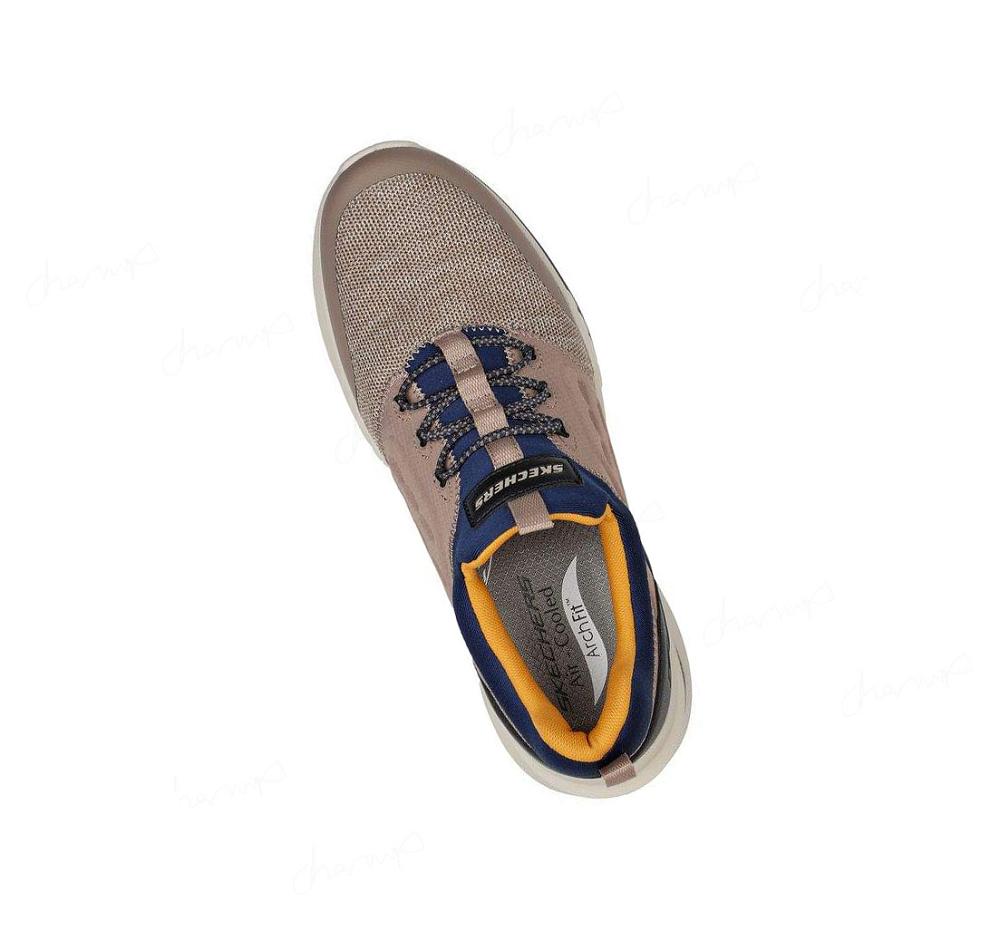 Zapatillas Sin Cordones Skechers Relaxed Fit: Arch Fit Orvan - Verdigo Hombre Marrones | IT5TB_AR