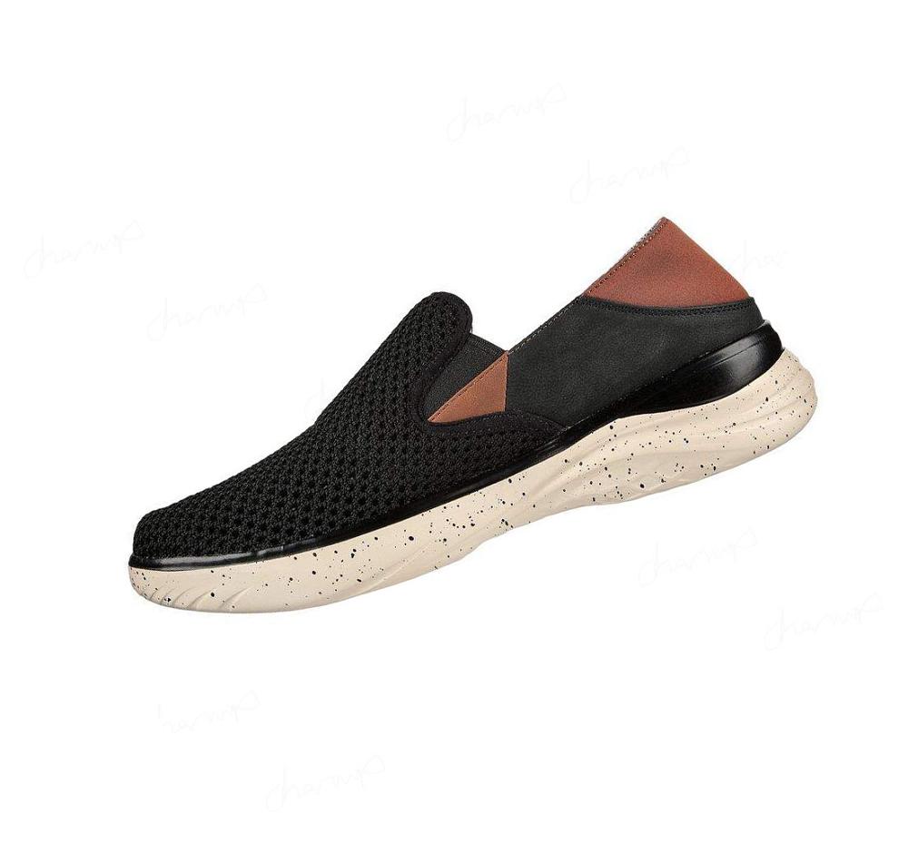 Zapatillas Sin Cordones Skechers Relaxed Fit: Glassell - Coima Hombre Negras | T050W_AR