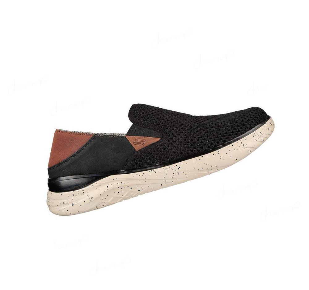 Zapatillas Sin Cordones Skechers Relaxed Fit: Glassell - Coima Hombre Negras | T050W_AR