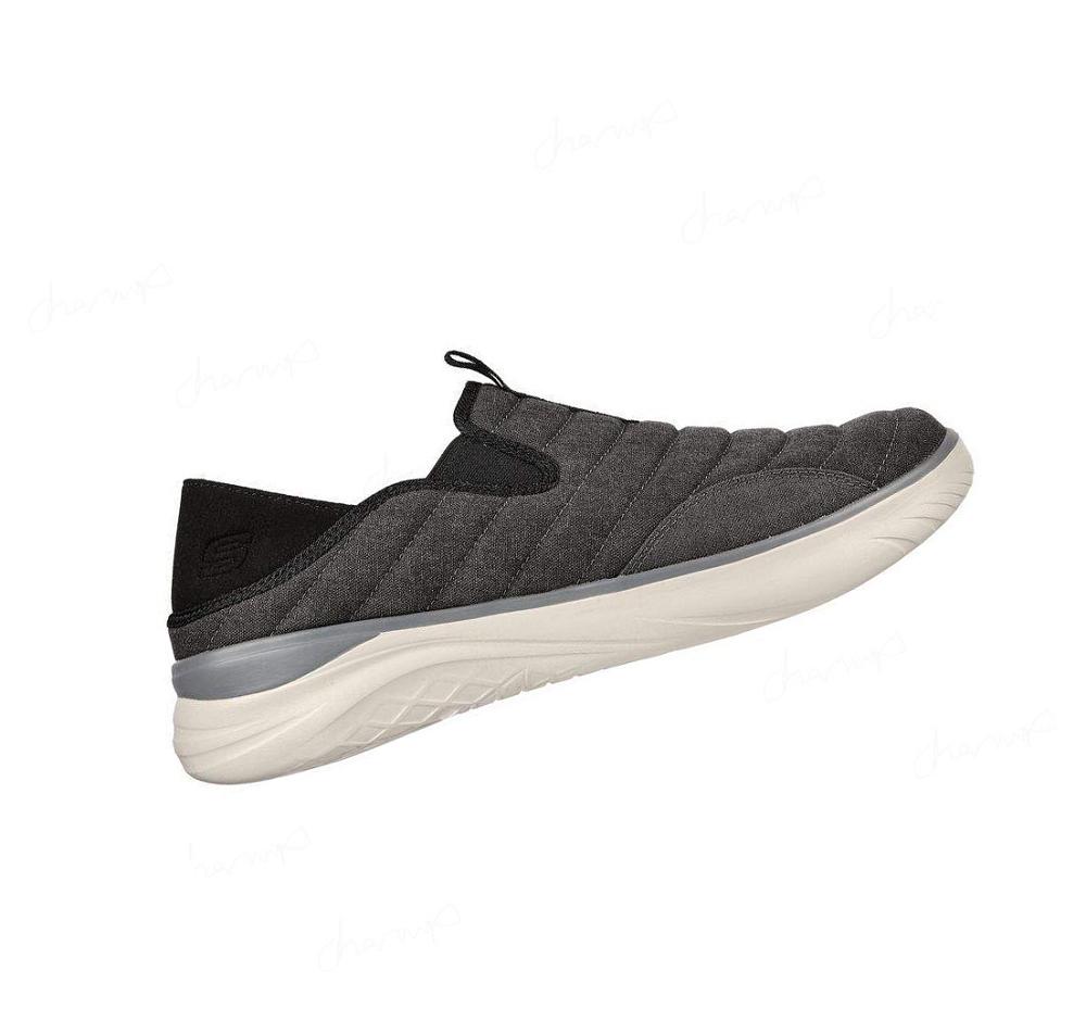 Zapatillas Sin Cordones Skechers Relaxed Fit: Glassell - Milroy Hombre Negras Gris | T06A5_AR