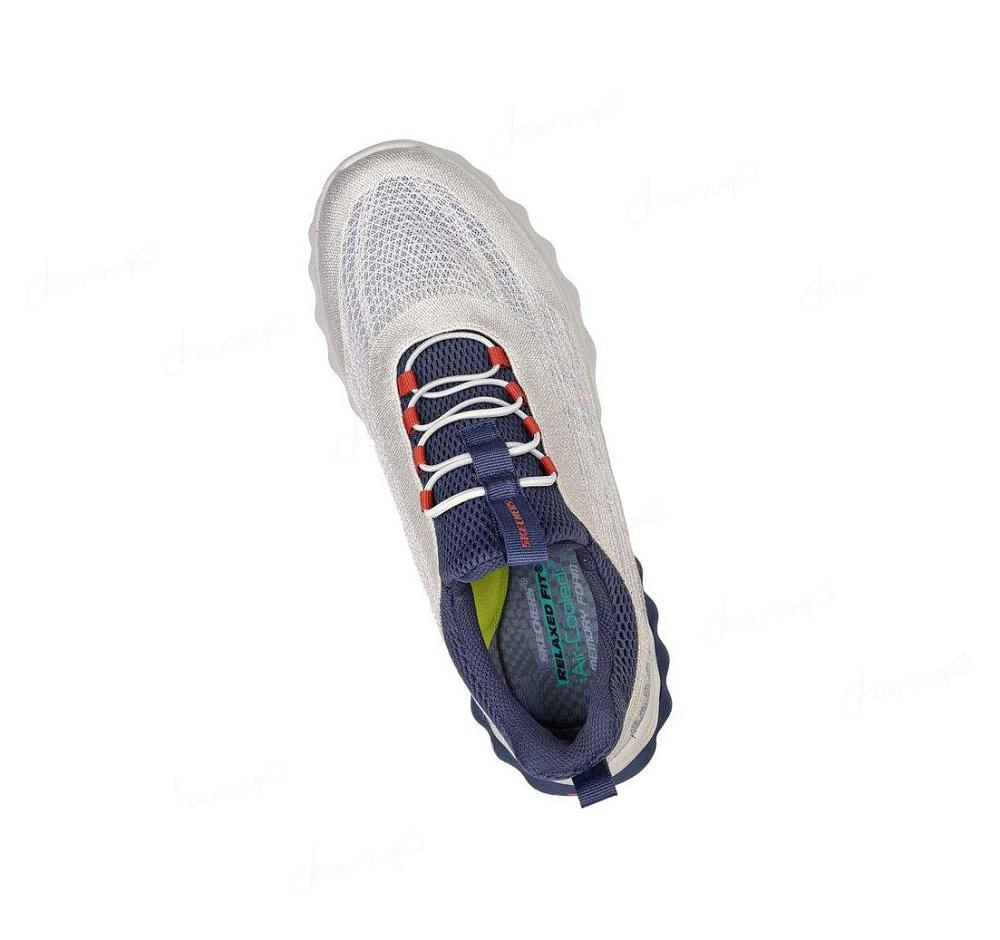 Zapatillas Sin Cordones Skechers Relaxed Fit: Voston - Reever Hombre Gris Azul Marino | T21A0_AR