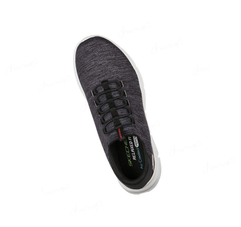 Zapatillas Sin Cordones Skechers Relaxed Fit: Equalizer 4.0 - Voltis Hombre Negras Gris | TT89B_AR