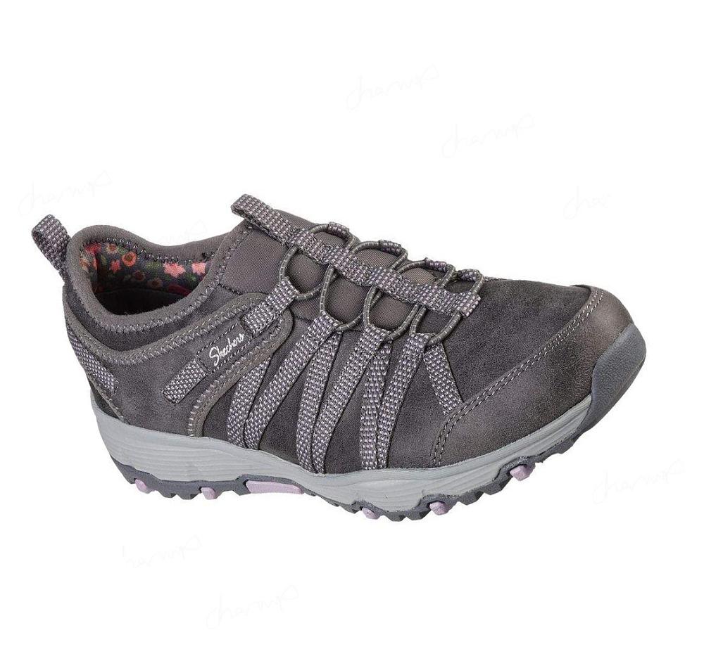 Zapatillas Sin Cordones Skechers Seager Hiker - Flowerette Mujer Gris | 3663D_AR