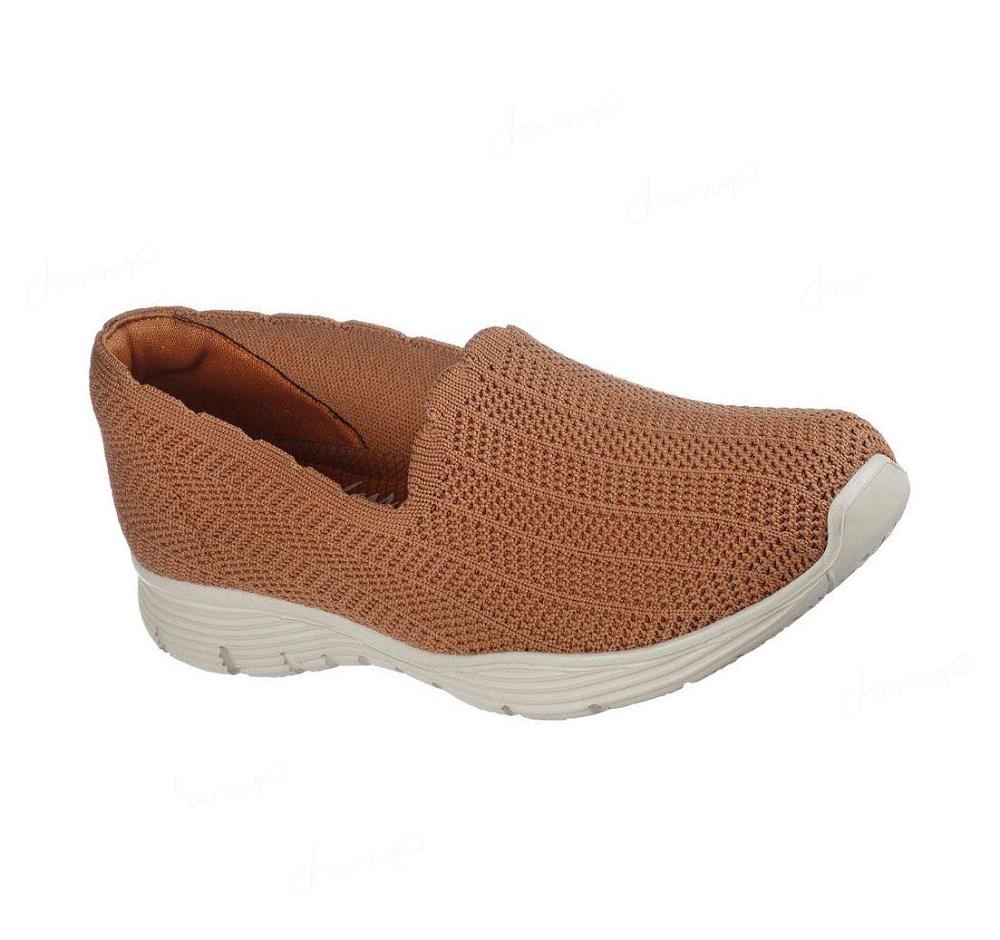 Zapatillas Sin Cordones Skechers Seager - Rewrite Mujer Marrones | A6965_AR