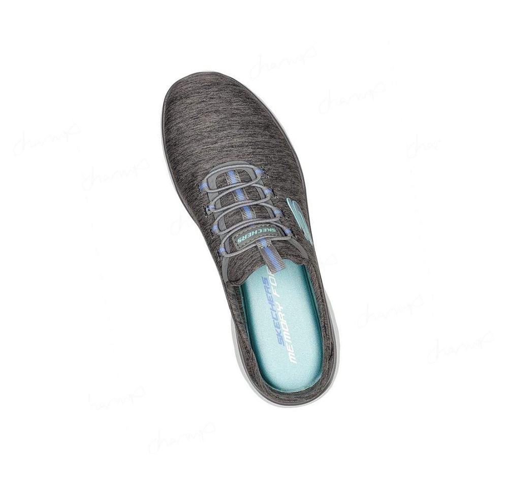 Zapatillas Sin Cordones Skechers Summits - Fresh Aire Mujer Gris Azules Claro | 690AL_AR