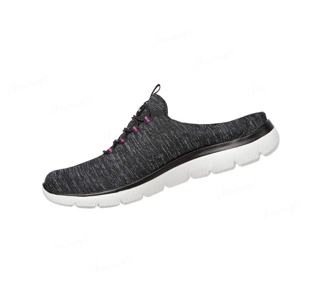 Zapatillas Sin Cordones Skechers Summits - Fresh Aire Mujer Negras Moradas | 69298_AR