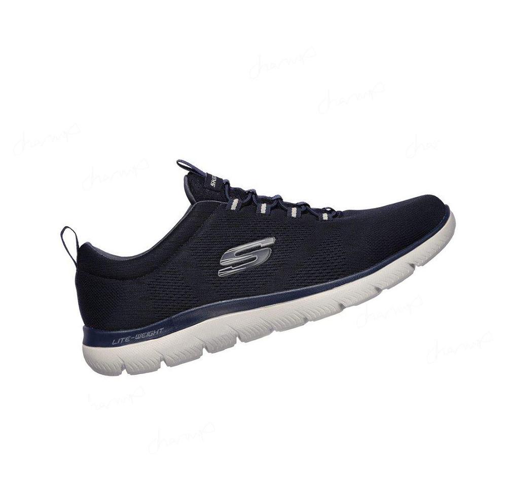 Zapatillas Sin Cordones Skechers Summits - Louvin Hombre Azul Marino | A30TD_AR