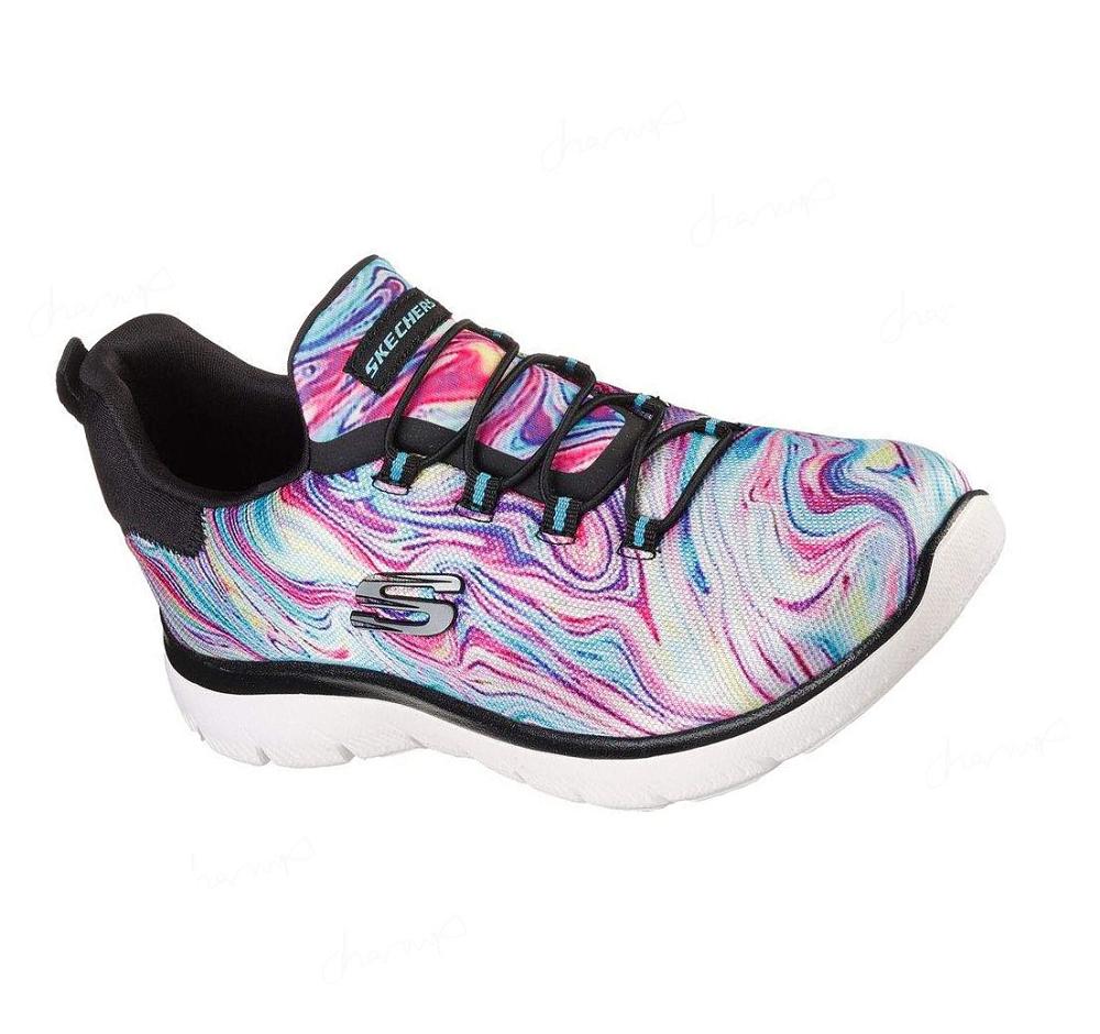 Zapatillas Sin Cordones Skechers Summits - Brilliant Dreamer Mujer Negras Multicolor | T6230_AR