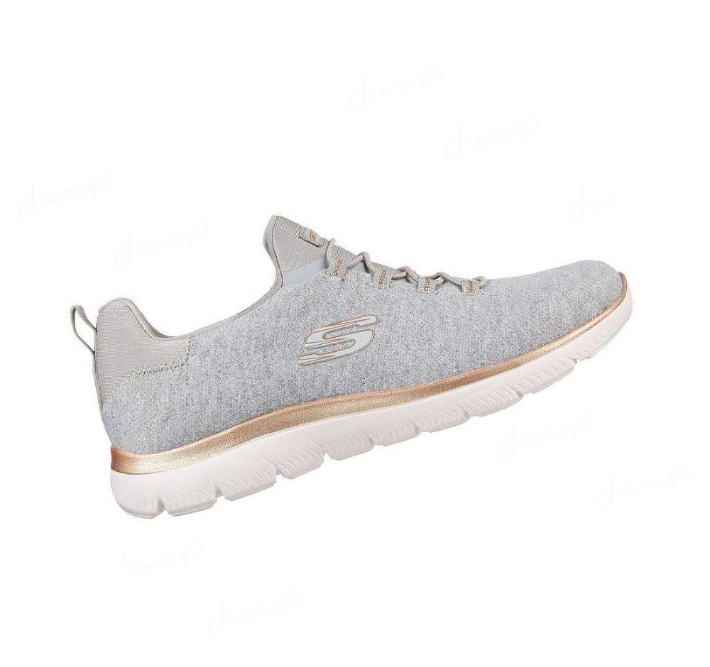 Zapatillas Sin Cordones Skechers Summits - Dazzling Me Mujer Gris | T659B_AR