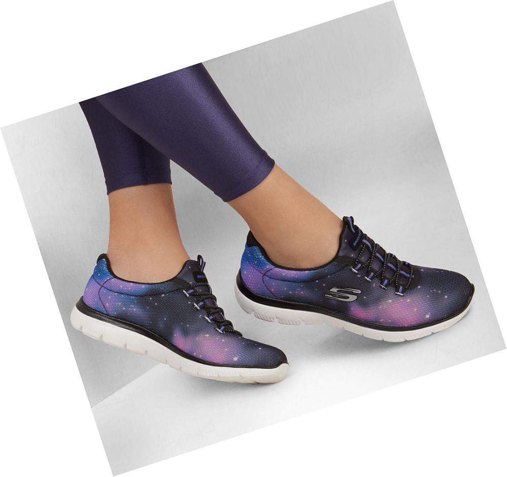 Zapatillas Sin Cordones Skechers Summits - Galaxy Dream Mujer Negras Multicolor | T669Q_AR